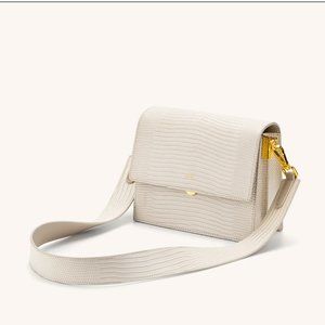 JW PEI Mini Flap Bag - Ivory Lizard